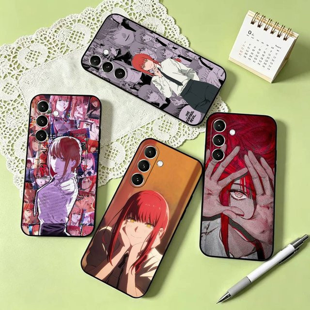 Makima Chainsaw Man Handyhülle aus weichem Silikon für Samsung Galaxy A73 A72 A71 A70 A53 A52 A51 in Schwarz und Multicolour - Bild 1