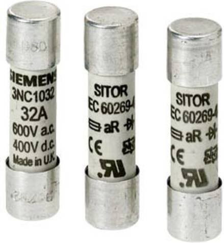 Siemens 3NC1425 Zylindersicherungseinsatz 25A 690V Silber 10 Stück - Bild 1