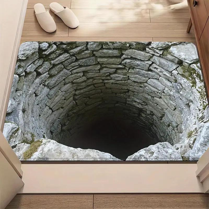 WTEMPO 3D Druckteppich als saugfähige und rutschfeste Fußmatte für Badezimmer und Toilette, Breite: 60 cm, Tiefe: 40 cm - Bild 3