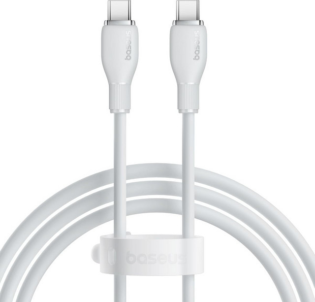 Baseus Pudding USB-C auf USB-C Daten- und Ladekabel, 100W, Weiß, Länge: 1,2 m - Bild 1