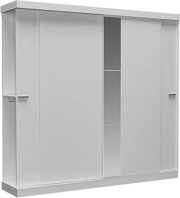 Vente-unique Kleiderschrank Adalrik mit Schiebetüren und Spiegel in Weiß, Breite: 231 cm, Höhe: 219 cm - Bild 1