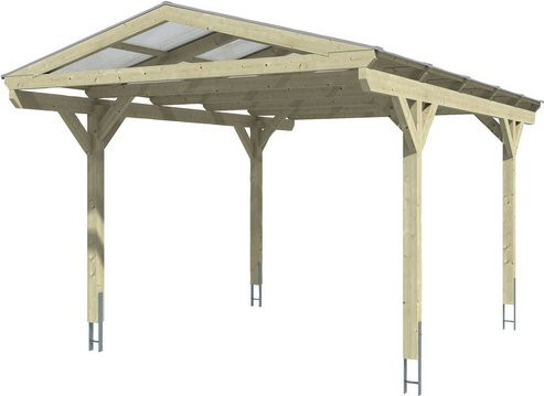 SKANHOLZ Carport Westerwald in Beige mit Polycarbonat-Dach, B/T: 362 x 541 cm, Firsthöhe: 281 cm - Bild 1