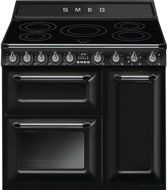 Smeg Stand-Elektroherd TR93IBL2 mit Induktionsfeld in Schwarz - Bild 1