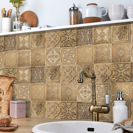 KUUJOJO Wandaufkleber Set mit geometrischem Design, 24-teilig, selbstklebend für Küche, Wohnzimmer und Schlafzimmer
