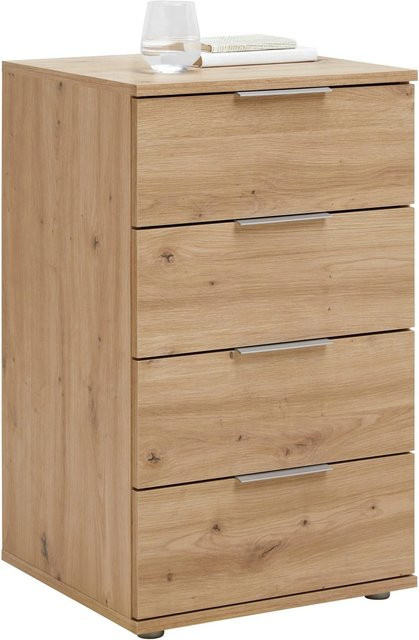 Modern Living Nachtkästchen Cuatro Eiche Artisan in Braun und Beige mit Schubladen, B/T/H: 42,0 x 46,0 x 79,0 cm - Bild 1