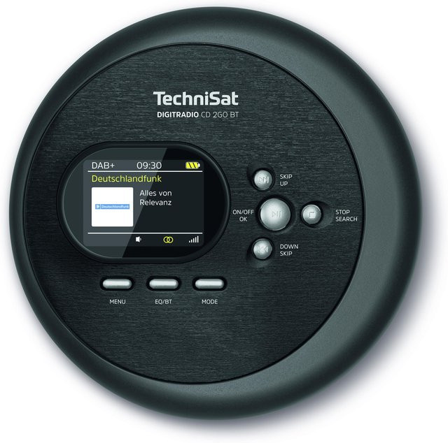 TechniSat Digitradio CD 2GO BT tragbarer CD-Player mit DAB+, UKW und Bluetooth in Schwarz - Bild 1