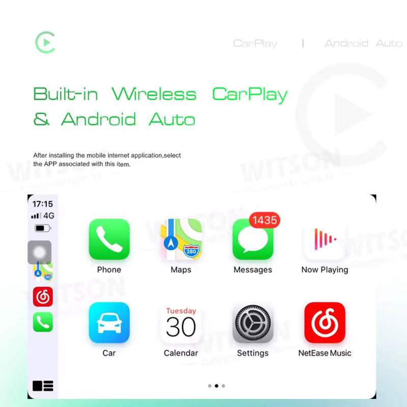 WITSON Android 14 Autoradio für Kia Ceed 2 JD 2012–2018 mit Carplay, Wifi und GPS in Schwarz - Bild 4