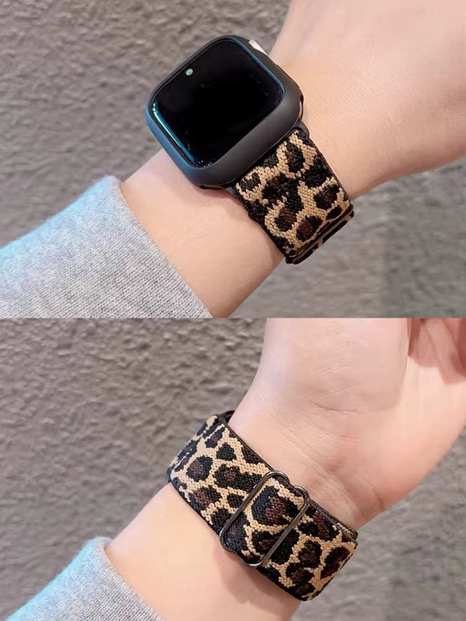 NEY Uhrenarmband Nylon, Leopardenmuster, Damen - Bild 5