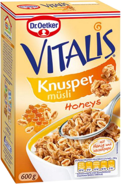 Dr. Oetker Vitalis Knusper Müsli Honeys 600 g - Bild 1