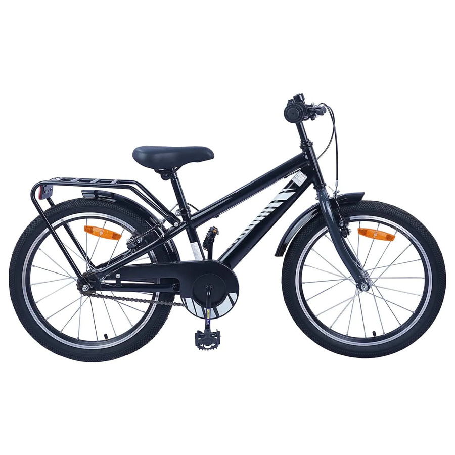 vidaXL Kinderfahrrad 18 Zoll Schwarz für 5-7 Jahre Alt - Bild 2