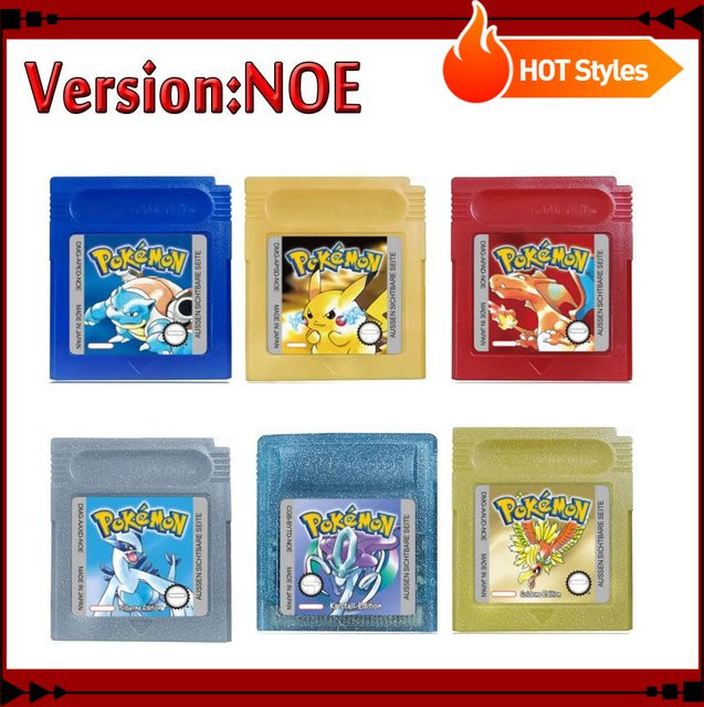 Bandai Pokemon NOE Version Spielmodul für GBC in Blau, Gelb, Golden, Crystal, Rot und Silber - Bild 1