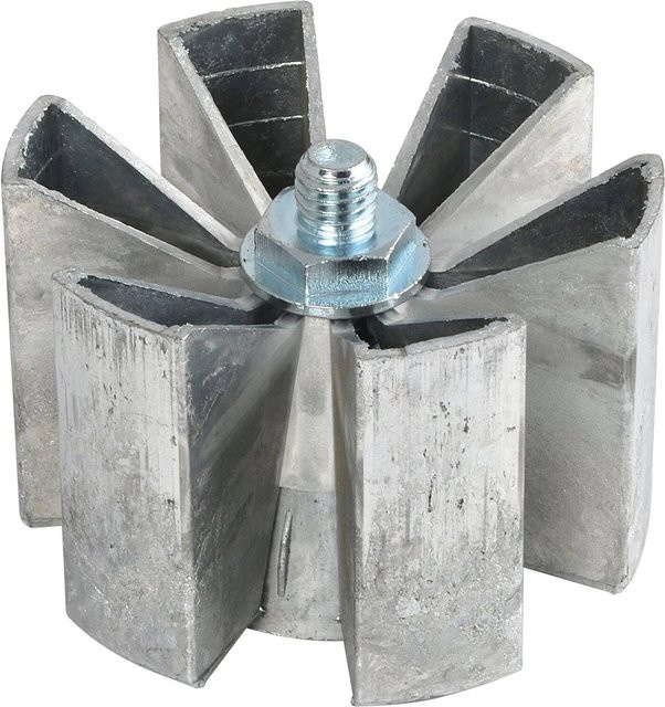 Camar Befestigungsteil für Glasplatten-Adapter aus Aluminium in Silber, Durchmesser: 80 mm - Bild 1