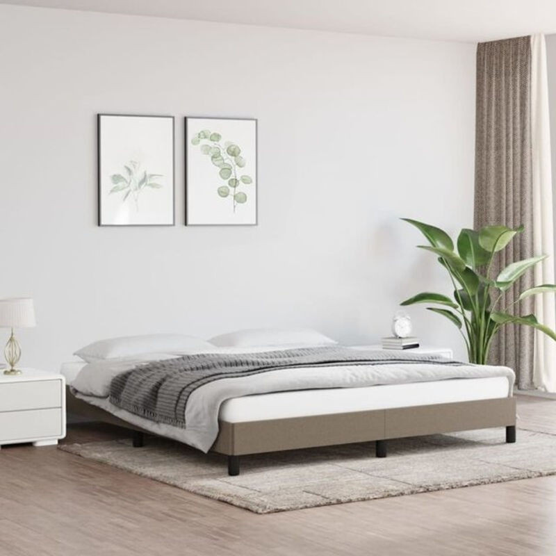 Polsterbett vidaxl in Taupe meliert aus Stoff, B/T: 160 x 200 cm - Bild 1
