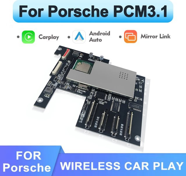 EzoneTronics Kabelloses CarPlay und Android Auto Modul für Porsche PCM 3.1 PCM 4.0 Panamera Cayenne Macan Cayman Boxster 911 991 718 in Schwarz - Bild 1