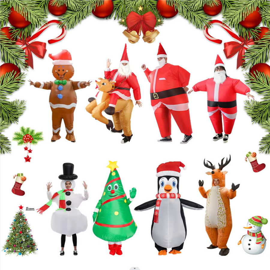 Hangchen Family Weihnachtliche Lustige Aufblasbare Kostüme, Bunt / Mehrfarbig - Bild 2