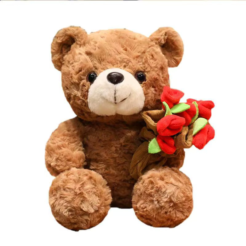 Benchuang Toy Blume Umarmung Liebe Bär, Plüsch Spielzeug, Braun - Bild 2
