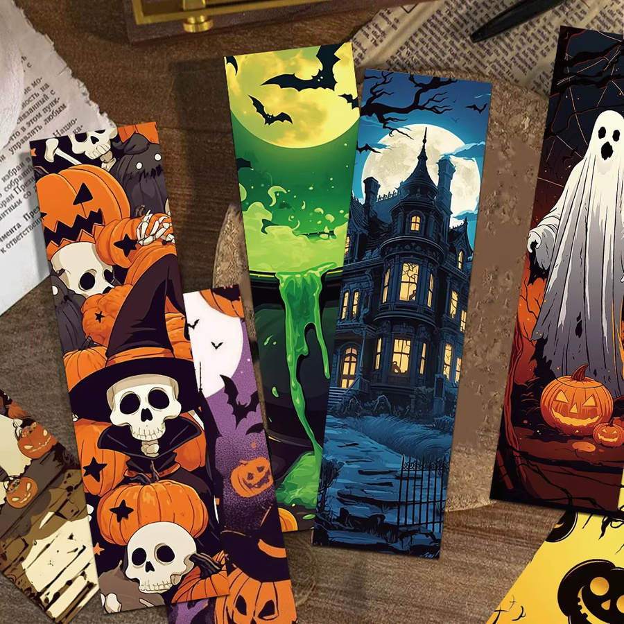 30 Stück Halloween Lesezeichen aus Papier in Multicolour für Schule und DIY - Bild 2