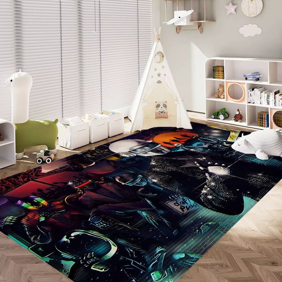 Potdemiel Fußmatte Daft Punk Design, rutschfest und waschbar, Willkommensmatte für Wohnzimmer, Küche oder Eingangsbereich - Bild 2