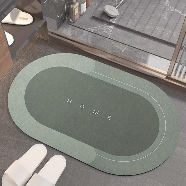 Yiran Furniture Diatomeenschlamm Badezimmermatte, ovale Anti-Rutsch-Matte, B/B: 80 x 50 cm - Bild 1