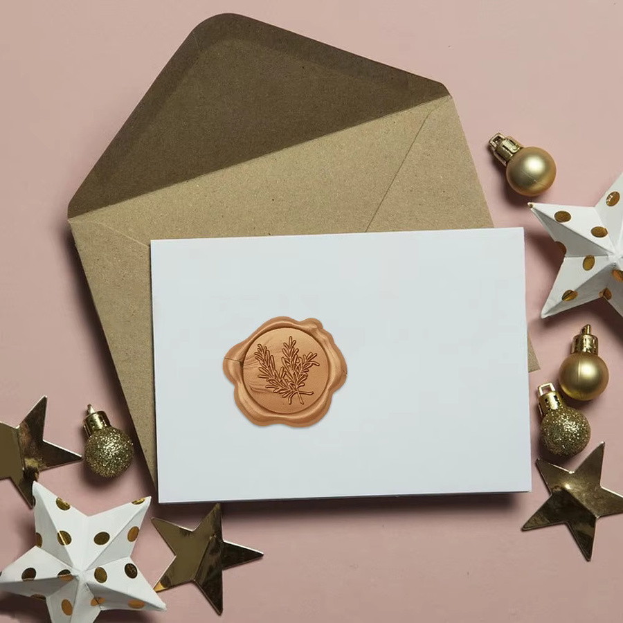 25 Stück Wachssiegel-Aufkleber in Gold für Hochzeitseinladungen, Umschläge und Geschenkverpackungen - Bild 2