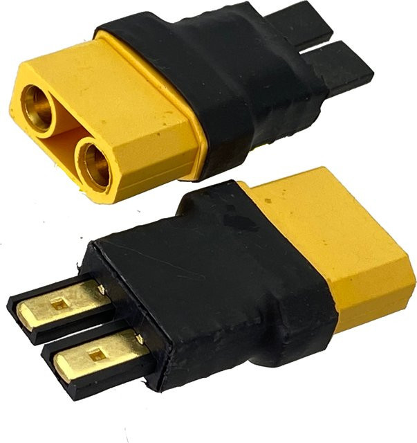 XT90 XT-90 Buchse auf TRX Traxxas Stecker Adapter für Batteriekabel in Gelb - Bild 1