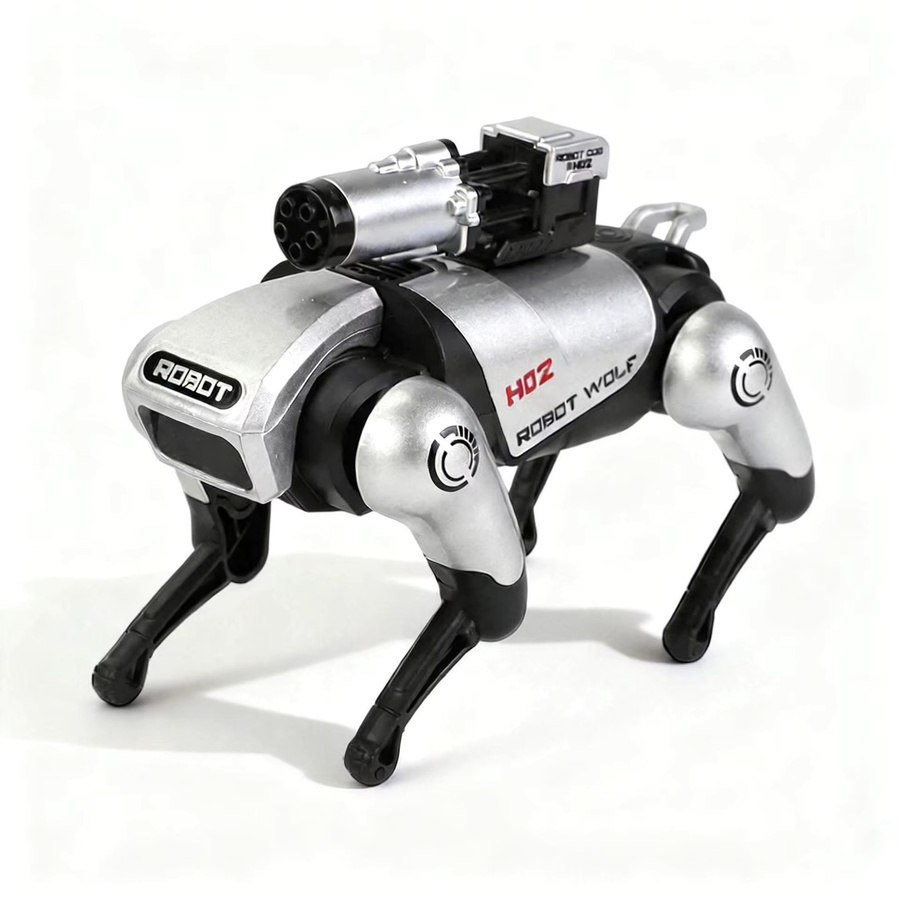MAKEDA Roboter Wolf, Spielzeug Modell, Metall, mit Licht und Sound - Bild 5
