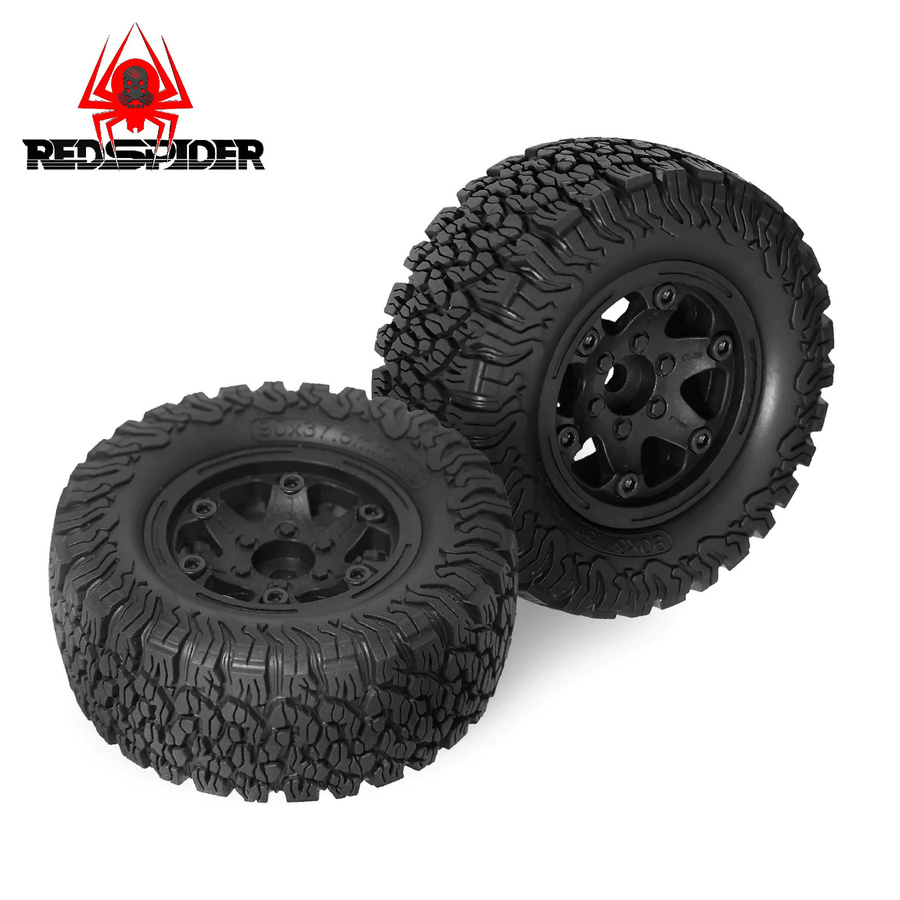4-teiliges Set RC Crawler-Reifen und Räder, 1,9 Zoll, Schwarz, Gummi und Kunststoff - Bild 4