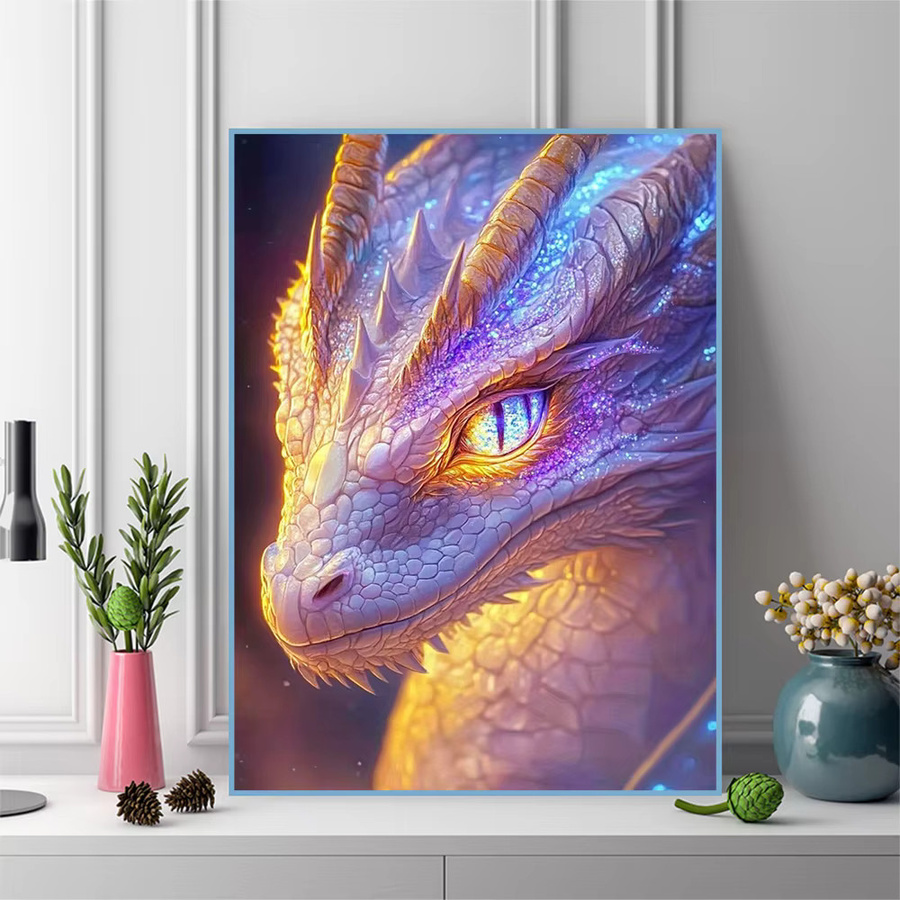 Evershine Diamant Mosaik Drache DIY 5D Kreuzstich Kit mit Strass Steinen in Multicolour, Breite: 30,0 cm, Höhe: 20,0 cm - Bild 3