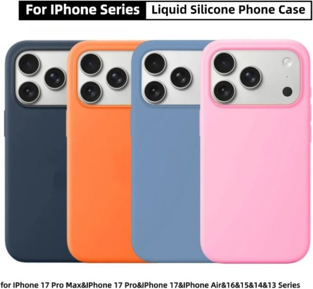 Apple Candy Color Flüssigsilikonhülle für iPhone 17E Air 16 15 14 13 12 11 Pro Max Plus in Gelb - Bild 1