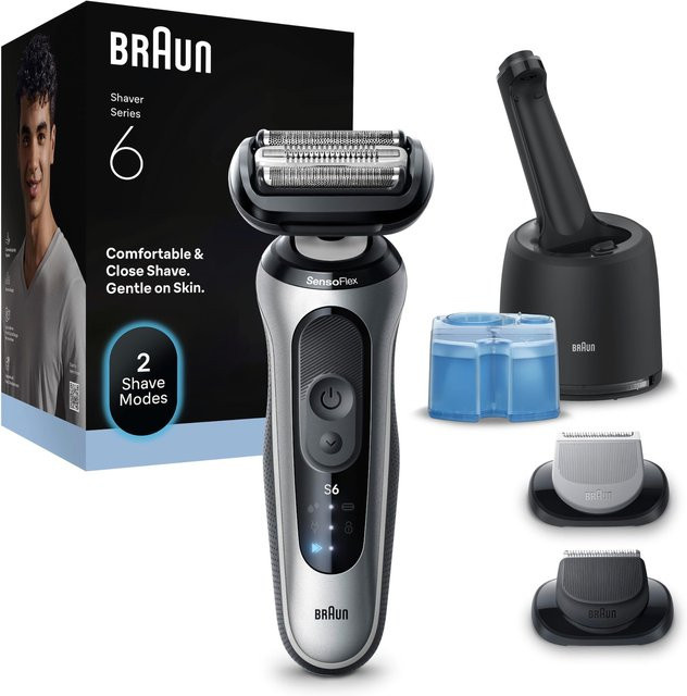 Braun Series 6 Elektrorasierer, Herren, Silber - Bild 1