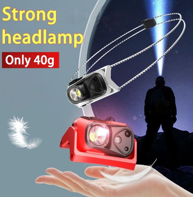 Mikenoon USB wiederaufladbare Stirnlampe mit Bewegungssensor und hoher Helligkeit für die Nachtarbeit - Bild 1
