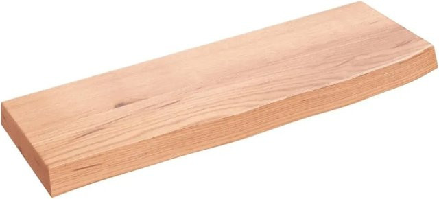 vidaXL Wandregal aus Massivholz Eiche in Hellbraun, B/T/H: 60 x 20 x 4 cm - Bild 1
