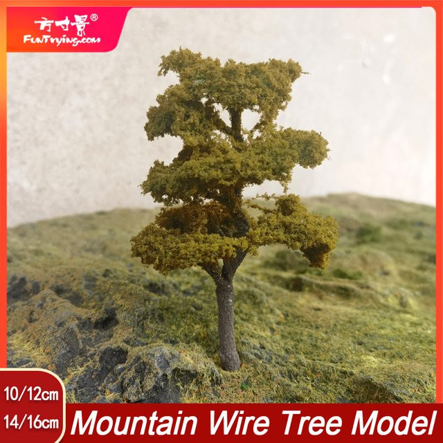 FunTrying Bergplatz Draht Baum Modell, Grün, Metall, Natur - Bild 1