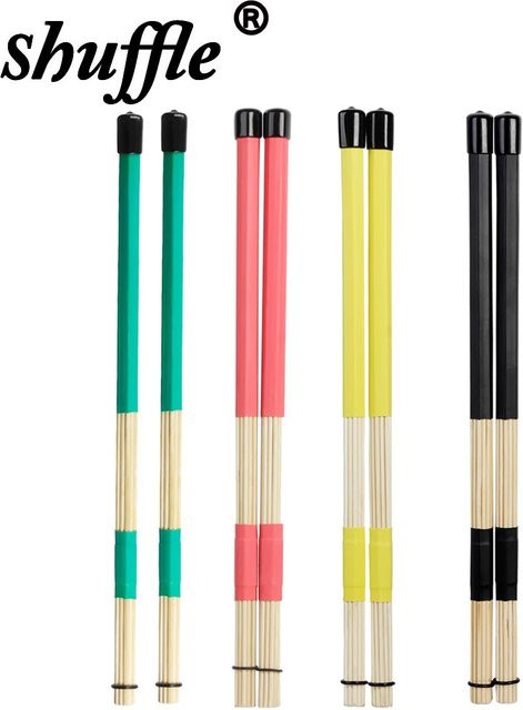 Shuffle Drumsticks Bündel aus Ahorn in Schwarz und Multicolour für Percussion und Jazz - Bild 1