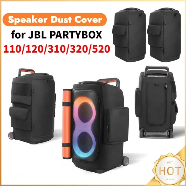 Schutzhülle für JBL PartyBox 520/320/310/120/110 Lautsprecher mit doppelseitigem Reißverschluss in Schwarz - Bild 1