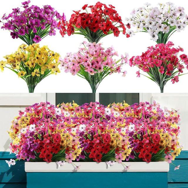 5 Stück künstliche Pflaumenblüten von HUAFENFEN in Multicolour für Hochzeitsdekoration und Fotografie-Requisiten - Bild 1