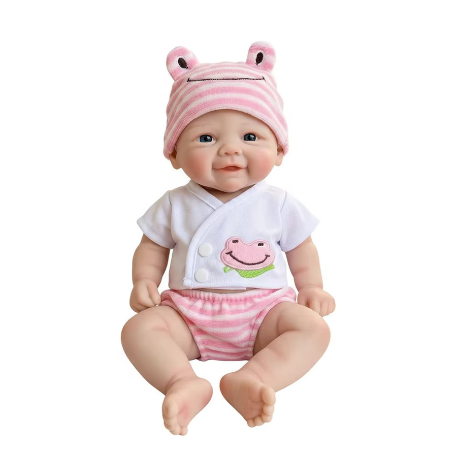 NPK Vivienne, Puppe aus Vollsilikon, 33cm, mit Schnuller - Bild 2
