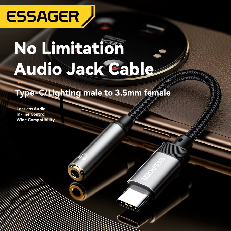 Essager USB-C auf 3,5-mm-Audio-Adapter für iPhone 15, MacBook und Samsung - Bild 5