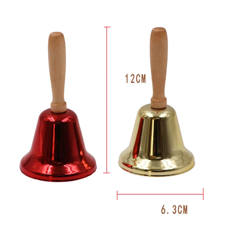 Kreative Weihnachts-Handglocke in Gold und Rot für deine Weihnachtsdekoration - Bild 3