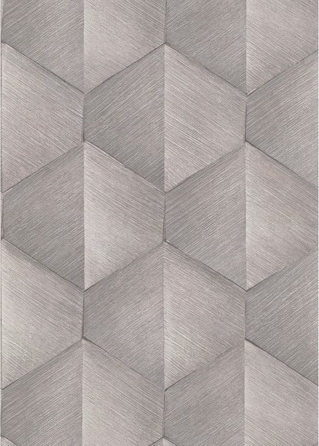 Guido Maria Kretschmer Vliestapete Prisma in Taupe mit geometrischem Abstract-Design, Breite: 0,53 m, Länge: 10,05 m - Bild 1