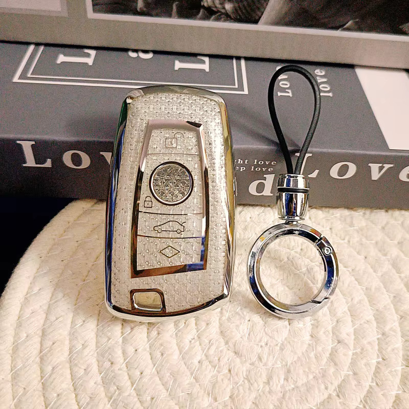ICAR White Diamond TPU Autoschlüssel Etui für BMW 1er 3er 5er X3 X4 F20 F30 G20 F31 F34 F10 G30 F11 F25 Fernbedienung Schlüsselhülle in Weiß - Bild 3
