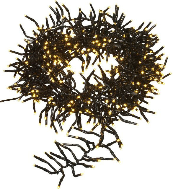 LED-Büschellichterkette Warmweiß mit 576 LEDs und schwarzem Kabel, 7,2 m - Bild 1