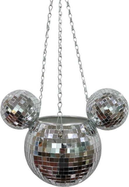 Disney Hängender Disco Blumentopf Mickey in Silber, Höhe: 17 cm - Bild 1