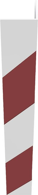 Schake Kantenschutzwinkel aus Aluminiumblech linksweisend in Weiß-Rot - Bild 1