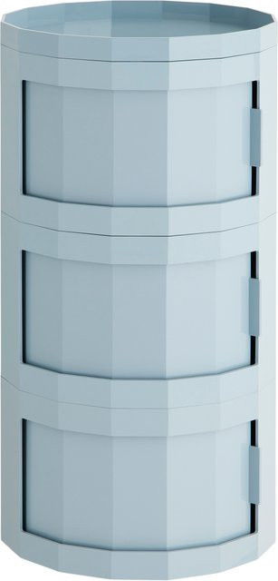 HAY Facet Cabinet in Blau aus recyceltem ABS mit facettierter Oberfläche - Bild 1