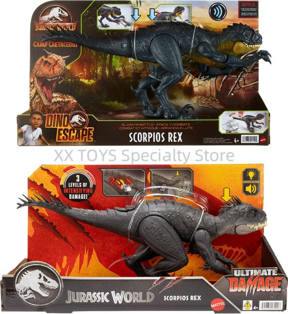 Hasbro Jurassic World Ultimate Damage Scorpios Rex Dinosaurier-Spielzeugfigur, mit Licht und Ton, ab 4 Jahren - Bild 1
