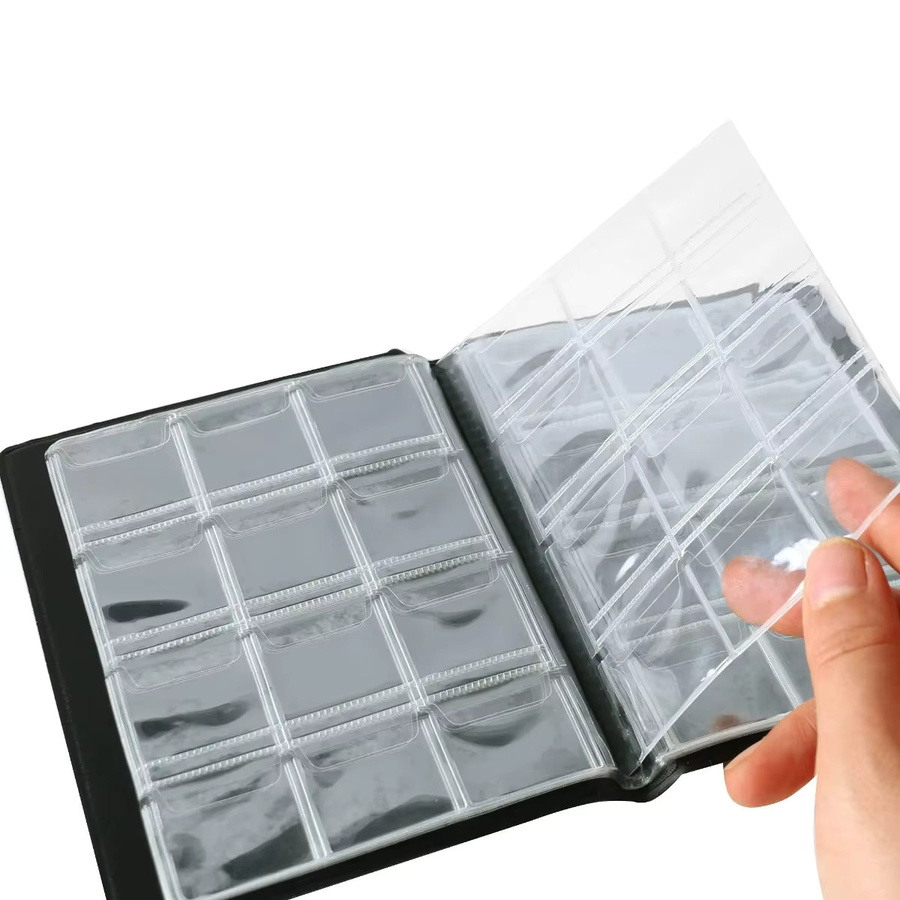 Münzsammlung Album Organizer mit 120 Taschen in Schwarz aus Kunststoff für Gedenkmünzen und Sammler - Bild 5