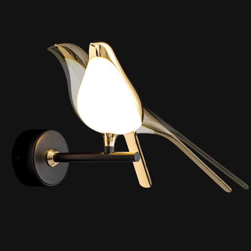 Moderne LED Wandleuchte von lyfs in Gold/Messing und Weiß für Wohnzimmer und Schlafzimmer im nordischen Design - Bild 3