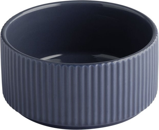 APS Schale THE GRID aus Porzellan, Blau, 6er Pack, Durchmesser: 12,5 cm, Höhe: 6 cm, 350 ml - Bild 1