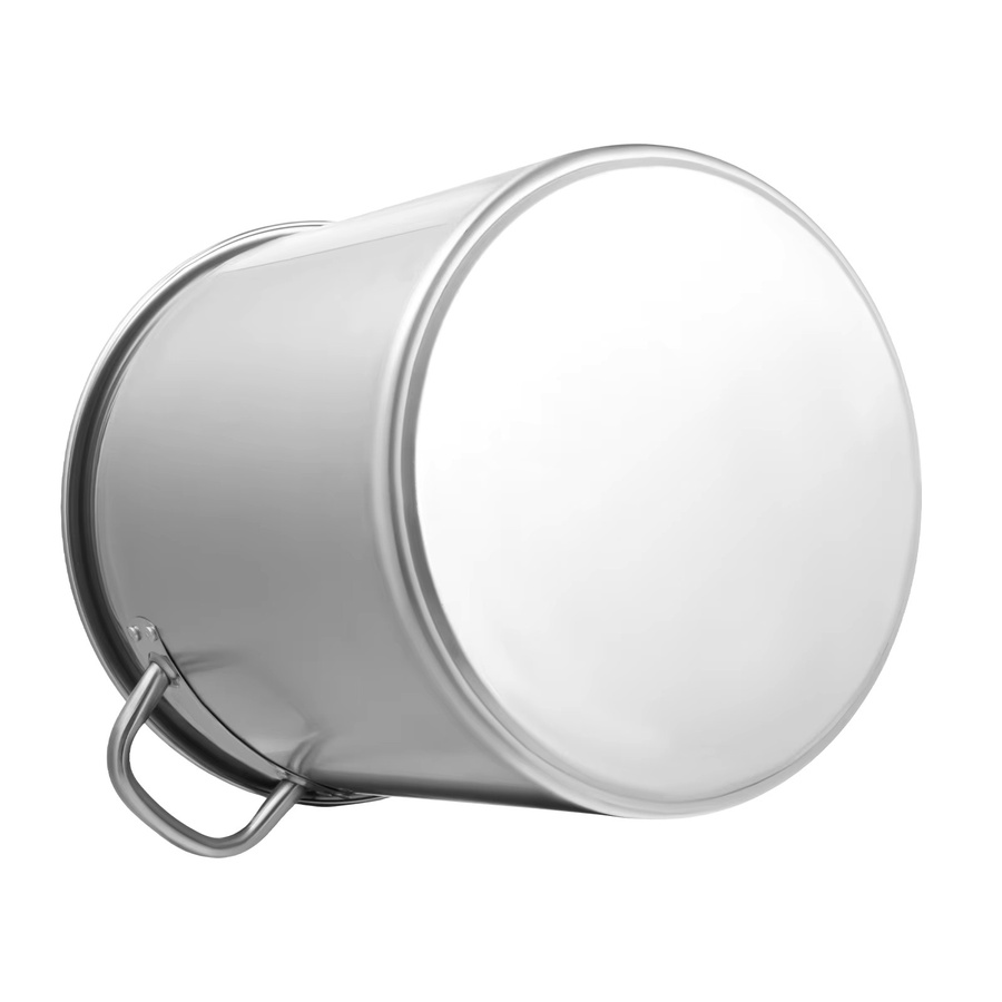 Bymaocar Edelstahl-Suppentopf mit Deckel, Silber/Grau, Volumen: 36 l - Bild 3